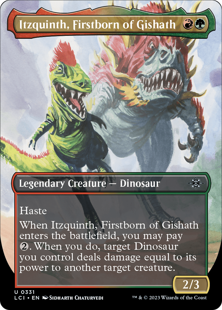 Itzquinth, Firstborn of Gishath (Borderless) [The Lost Caverns of Ixalan] | Magic Magpie