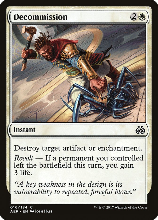 Decommission [Aether Revolt] | Magic Magpie