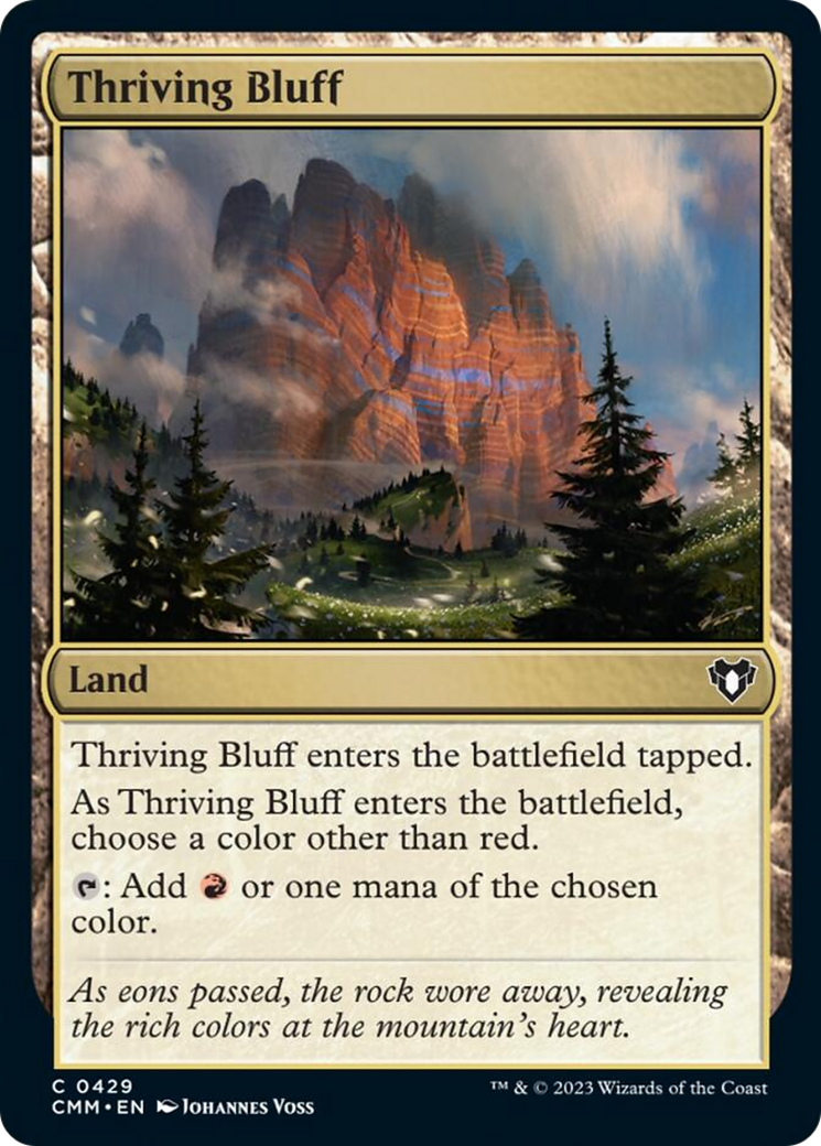 Thriving Bluff [Commander Masters] | Magic Magpie