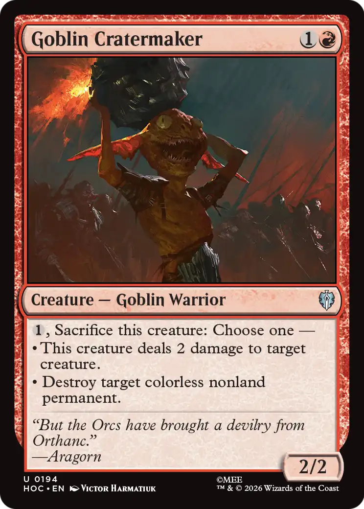Goblin Cratermaker [The Hobbit: Eternal-Legal] | Magic Magpie