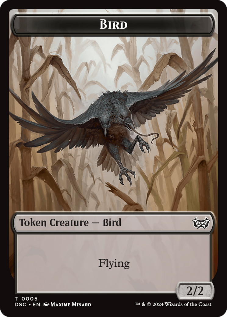 Demon // Bird Double-Sided Token [Duskmourn: House of Horror Commander Tokens] | Magic Magpie