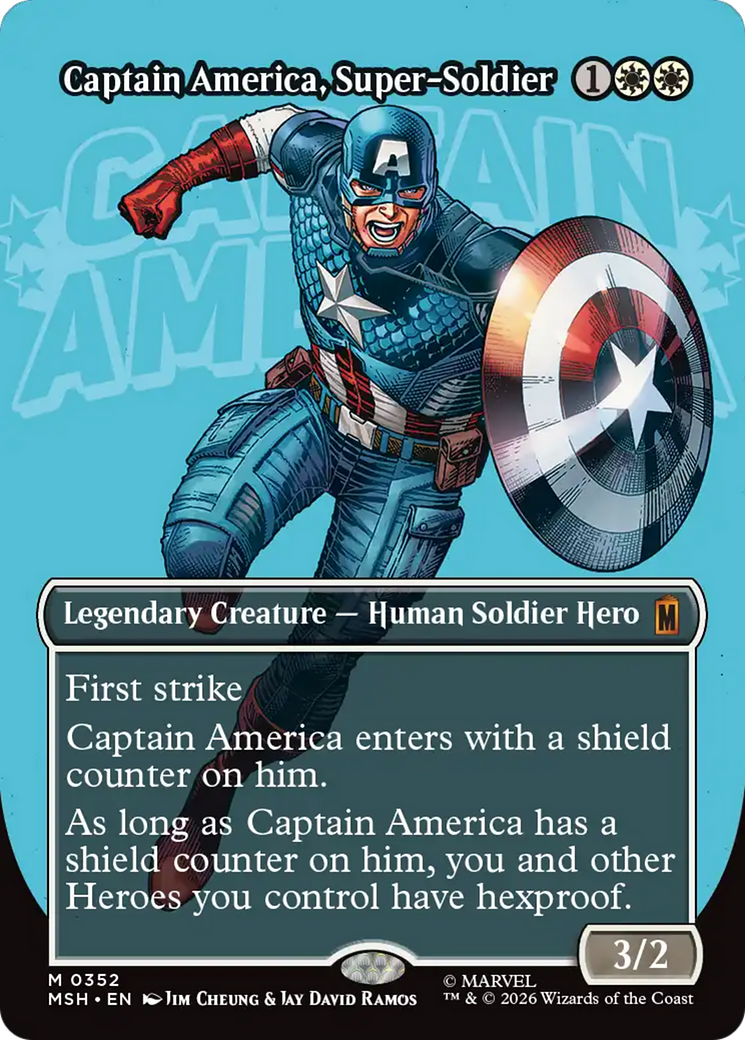 Captain America, Super-Soldier (Borderless) (0352) [Marvel Super Heroes] | Magic Magpie