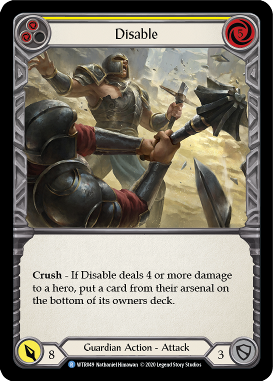Disable (Yellow) [U-WTR049] (Welcome to Rathe Unlimited)  Unlimited Normal | Magic Magpie