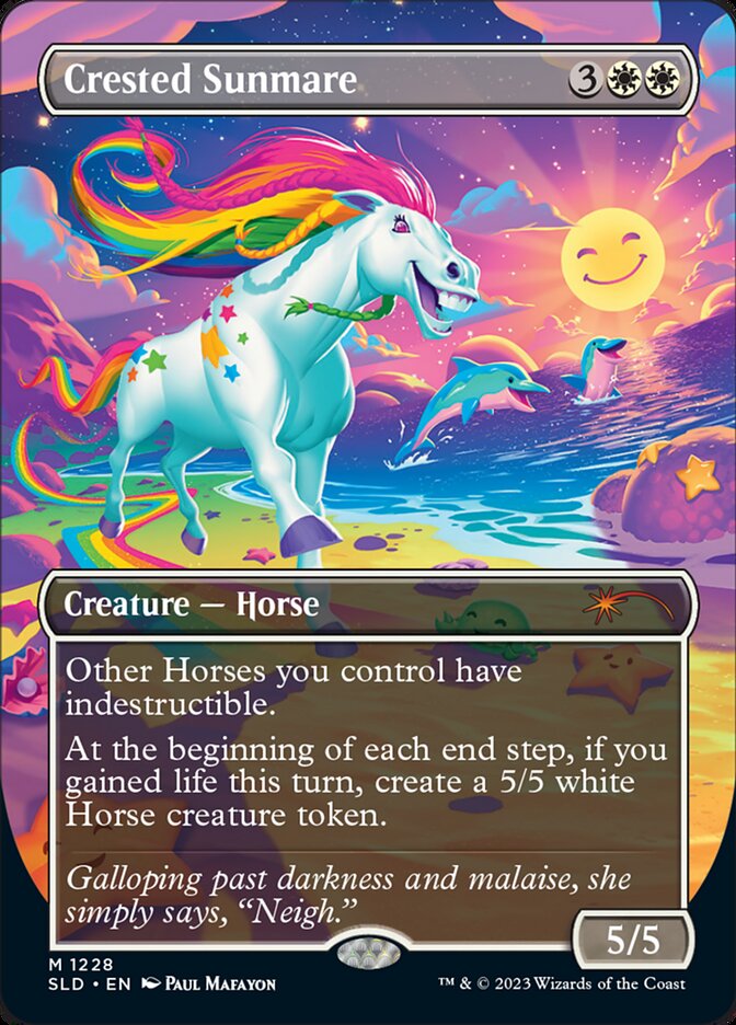 Crested Sunmare (Borderless) [Secret Lair Drop Series] | Magic Magpie