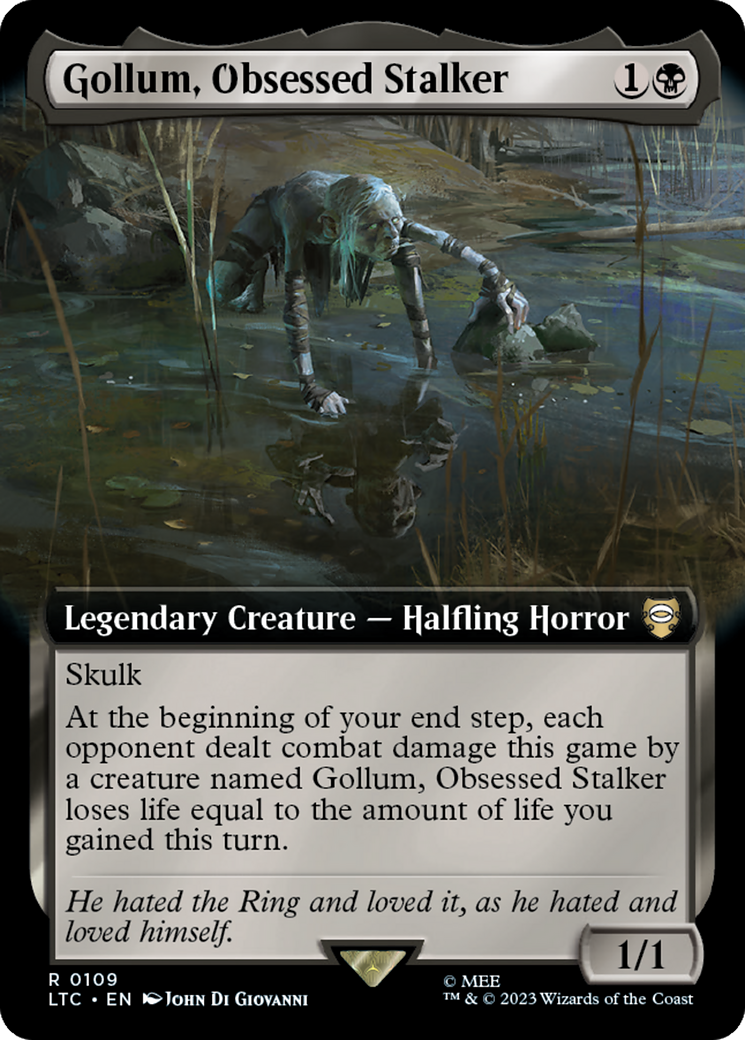 Gollum, Obsessed Stalker (Extended Art) [The Lord of the Rings: Tales of Middle-Earth Commander] | Magic Magpie