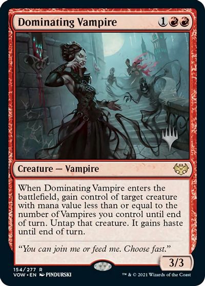 Dominating Vampire (Promo Pack) [Innistrad: Crimson Vow Promos] | Magic Magpie