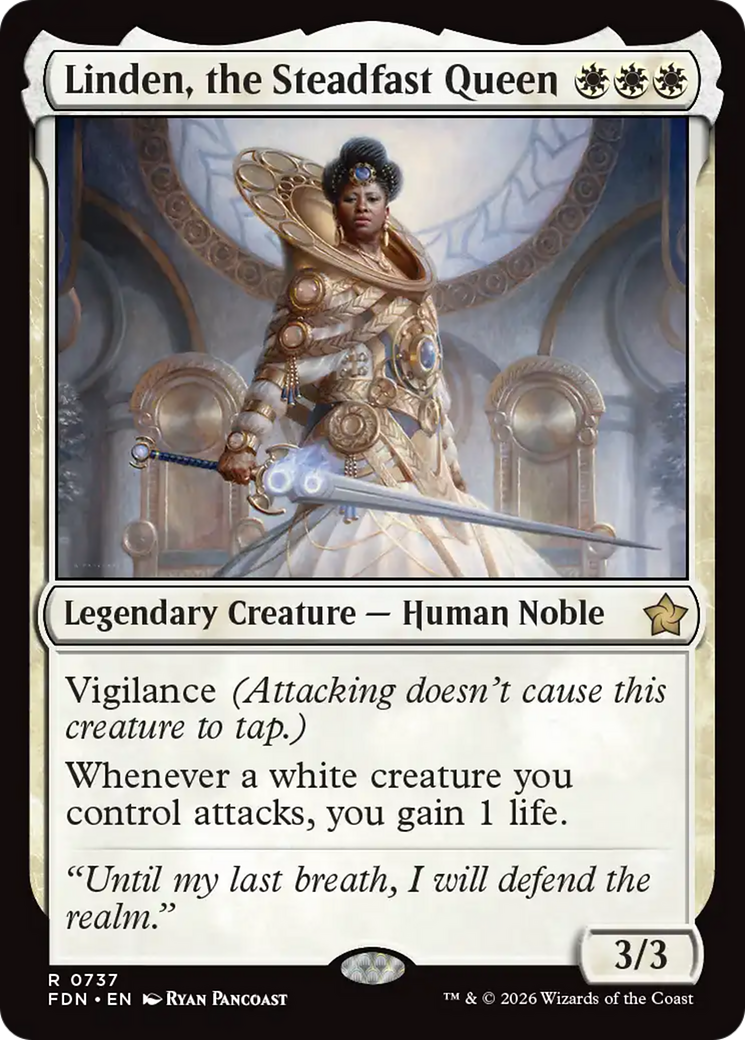 Linden, the Steadfast Queen (0737) [Foundations] | Magic Magpie