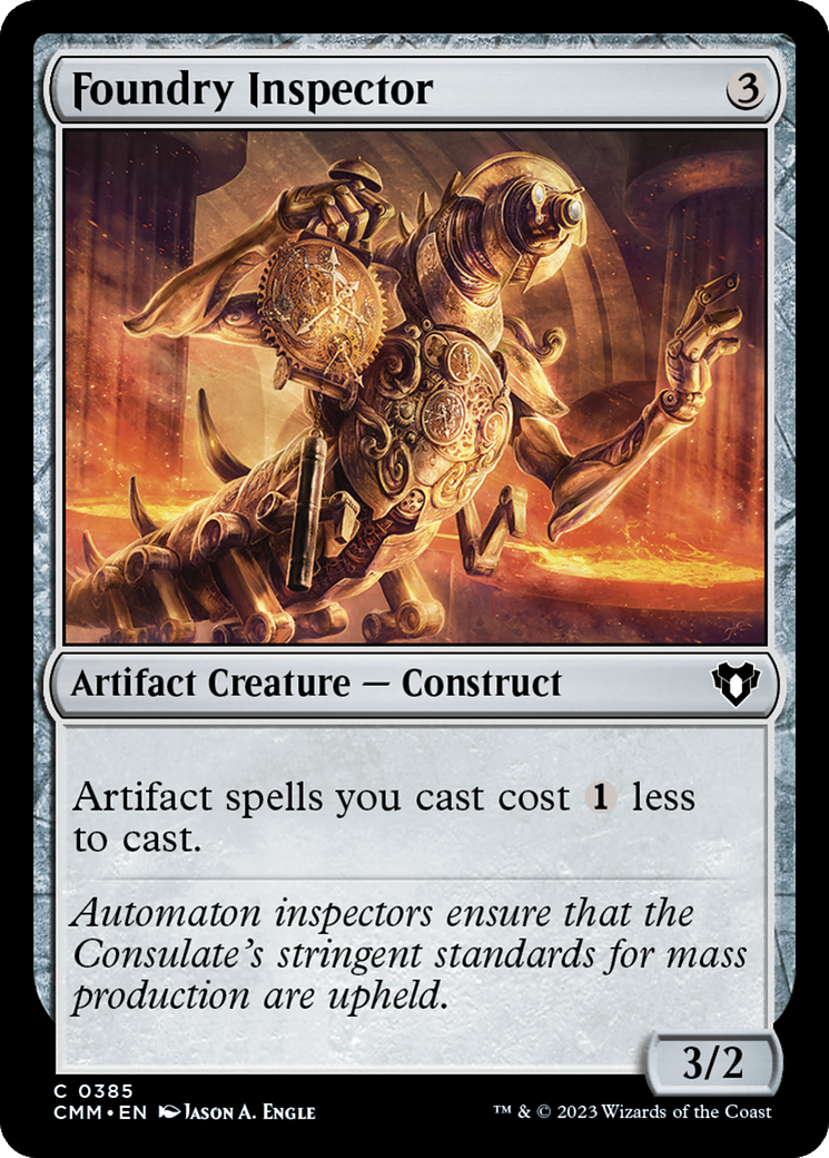 Foundry Inspector [Commander Masters] | Magic Magpie