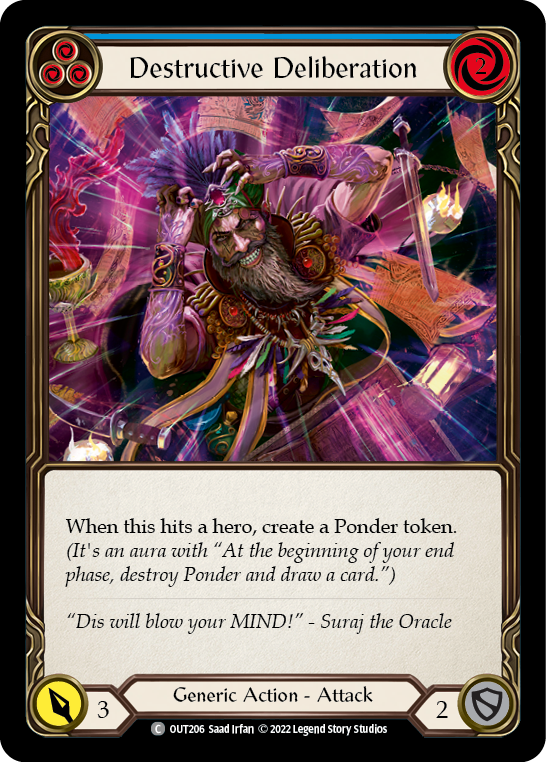 Destructive Deliberation (Blue) [OUT206] (Outsiders)  Rainbow Foil | Magic Magpie