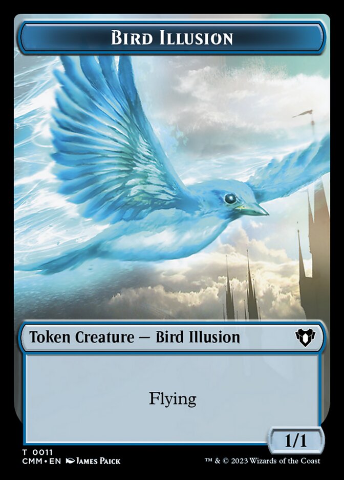 Treasure // Bird Illusion Double-Sided Token [Commander Masters Tokens] | Magic Magpie