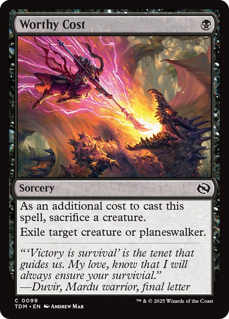 Worthy Cost [Tarkir: Dragonstorm] | Magic Magpie