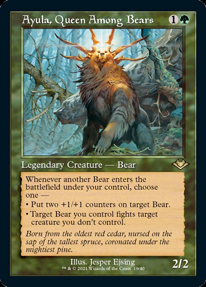 Ayula, Queen Among Bears (Retro Foil Etched) [Modern Horizons] | Magic Magpie