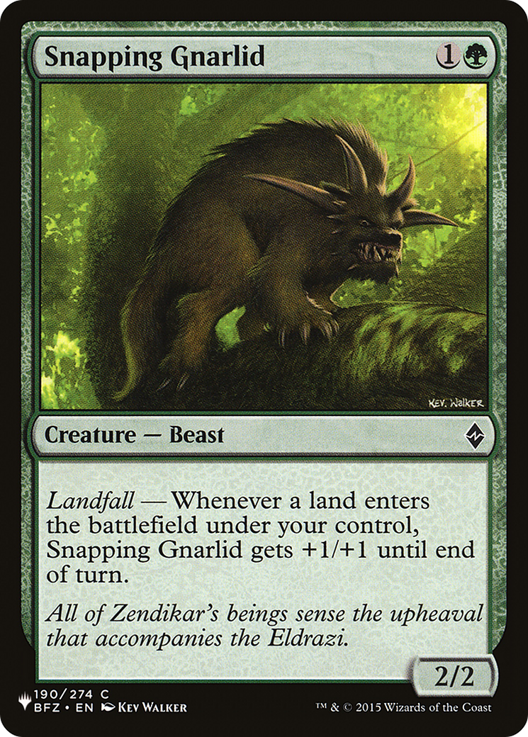 Snapping Gnarlid [The List] | Magic Magpie