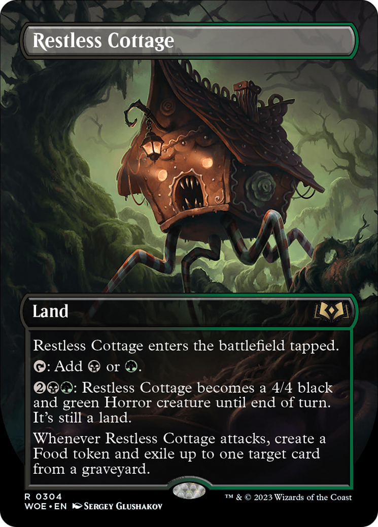 Restless Cottage (Borderless Alternate Art) [Wilds of Eldraine] | Magic Magpie