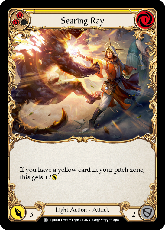 Searing Ray (Yellow) [DTD098] (Dusk Till Dawn)  Rainbow Foil | Magic Magpie