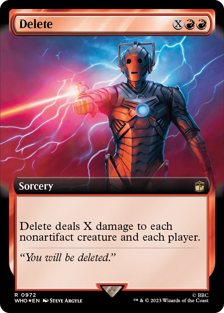 Delete (Extended Art) (Surge Foil) [Doctor Who] | Magic Magpie