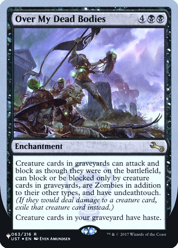Over My Dead Bodies (Unfinity Foil Edition) [The List] | Magic Magpie