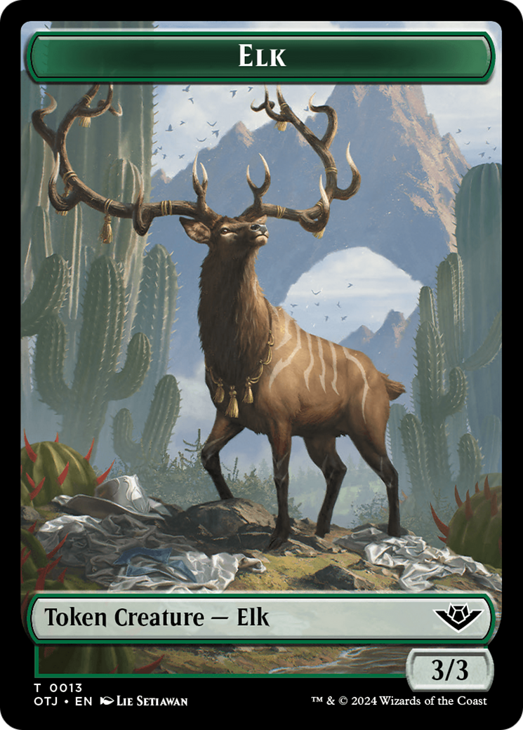 Elk Token [Outlaws of Thunder Junction Tokens] | Magic Magpie