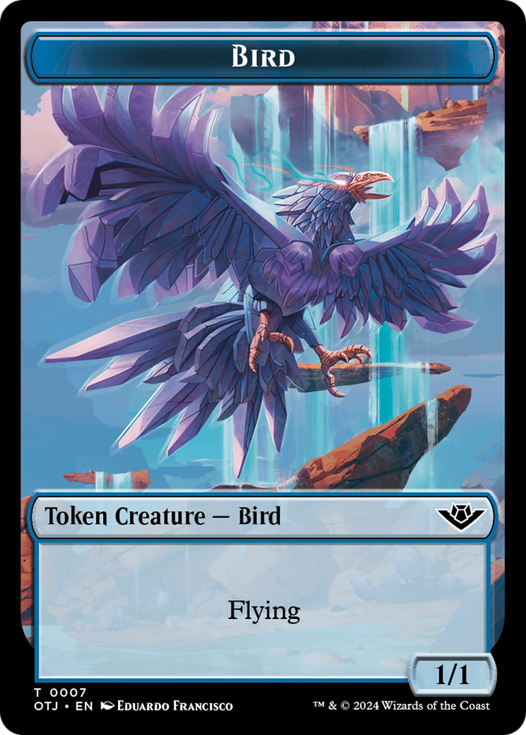 Treasure // Bird Double-Sided Token [Outlaws of Thunder Junction Tokens] | Magic Magpie