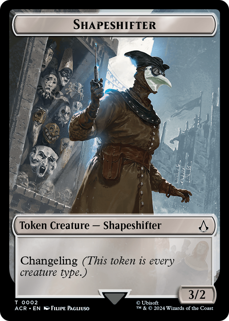 Assassin // Shapeshifter Double-Sided Token [Assassin's Creed Tokens] | Magic Magpie