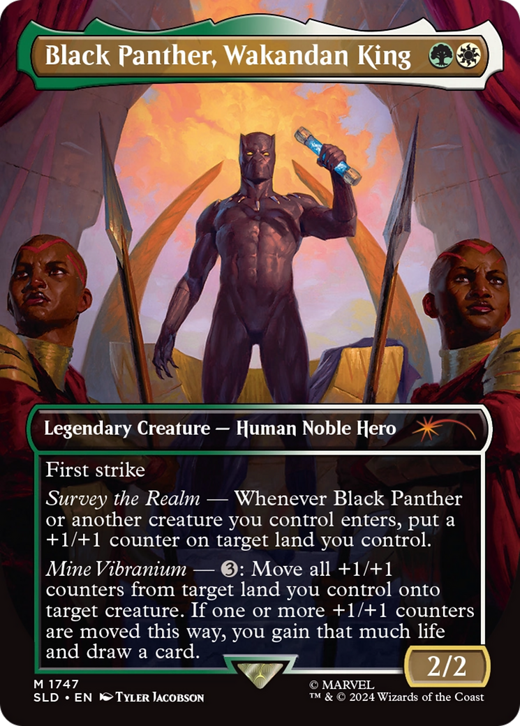 Black Panther, Wakandan King (Rainbow Foil) [Secret Lair Drop Series] | Magic Magpie