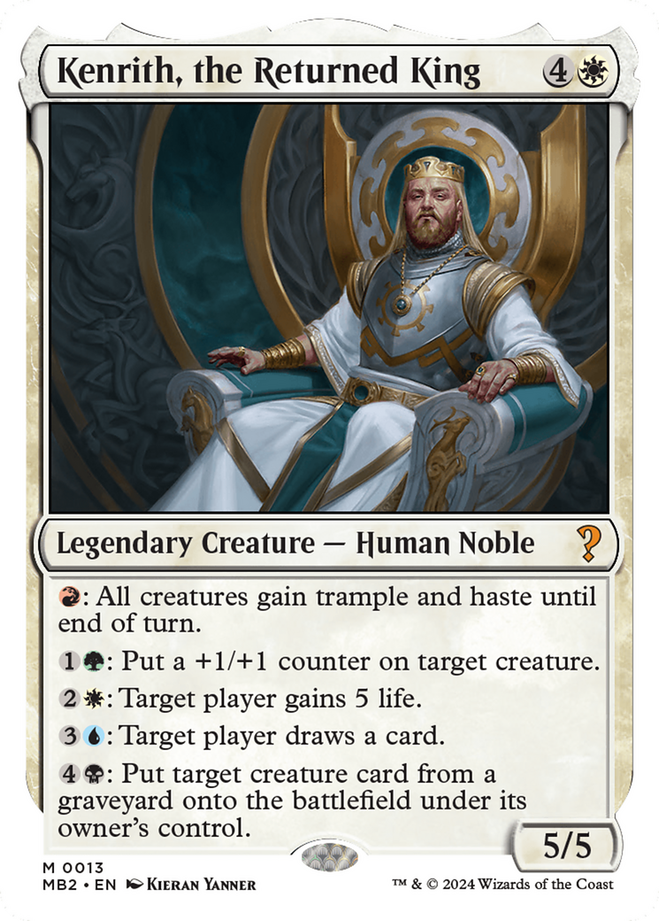 Kenrith, the Returned King (White Border) [Mystery Booster 2] | Magic Magpie