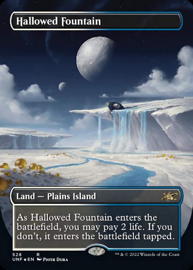 Hallowed Fountain (Borderless) (Galaxy Foil) [Unfinity] | Magic Magpie