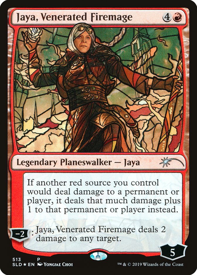 Jaya, Venerated Firemage (Stained Glass) [Secret Lair Drop Promos] | Magic Magpie