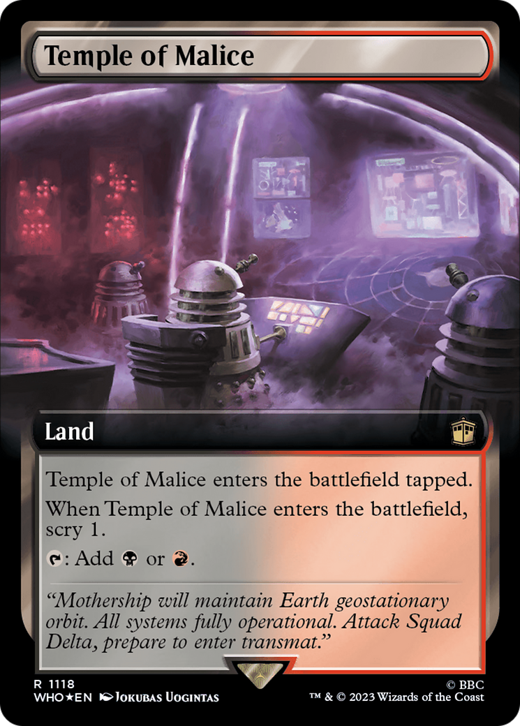 Temple of Malice (Extended Art) (Surge Foil) [Doctor Who] | Magic Magpie