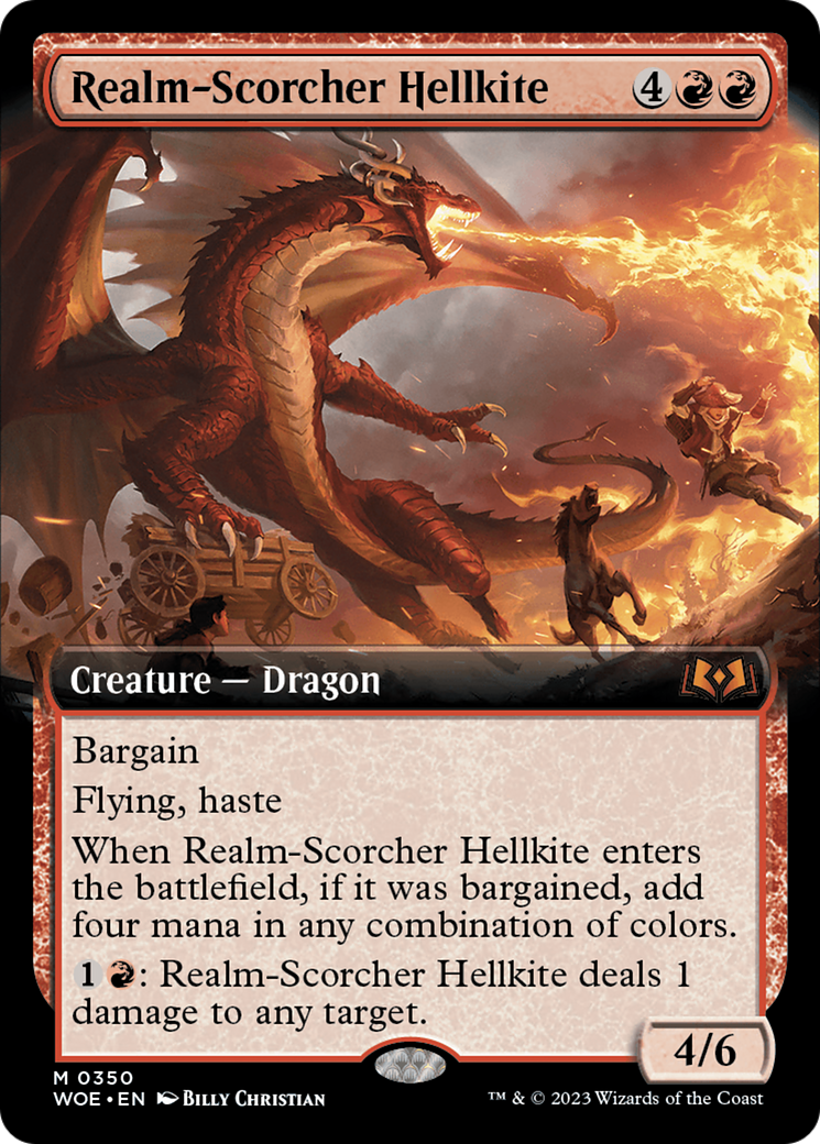 Realm-Scorcher Hellkite (Extended Art) [Wilds of Eldraine] | Magic Magpie