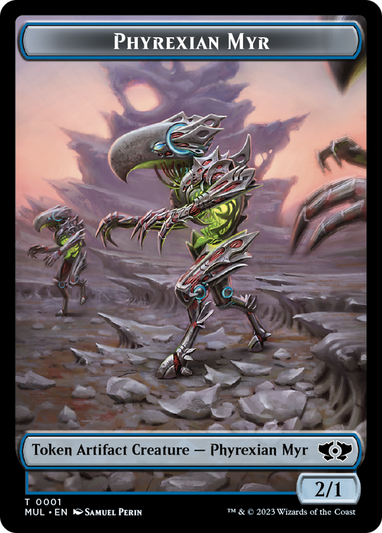 Phyrexian Myr // Knight Double-Sided Token [March of the Machine Tokens] | Magic Magpie