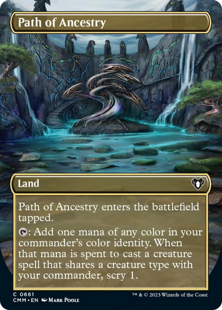 Path of Ancestry (Borderless Alternate Art) [Commander Masters] | Magic Magpie