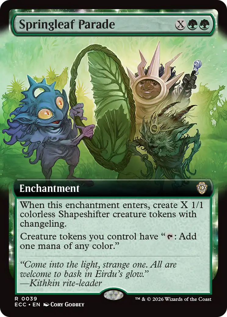 Springleaf Parade (Extended Art) [Lorwyn Eclipsed Commander] | Magic Magpie