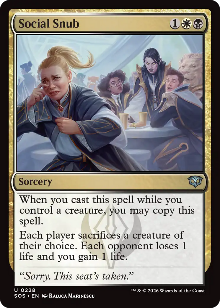 Social Snub [Secrets of Strixhaven] | Magic Magpie