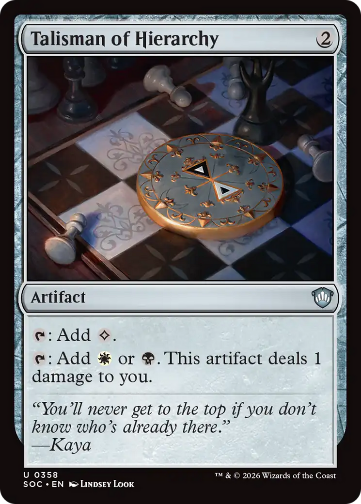 Talisman of Hierarchy [Secrets of Strixhaven Commander] | Magic Magpie