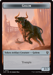 Golem (0014) // Thopter (0010) Double-Sided Token [Aetherdrift Tokens] | Magic Magpie