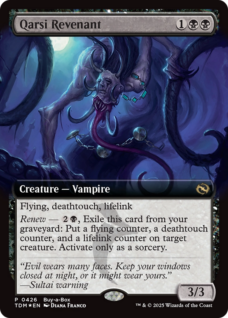 Qarsi Revenant (Extended Art) (Buy-A-Box) [Tarkir: Dragonstorm Promos] | Magic Magpie
