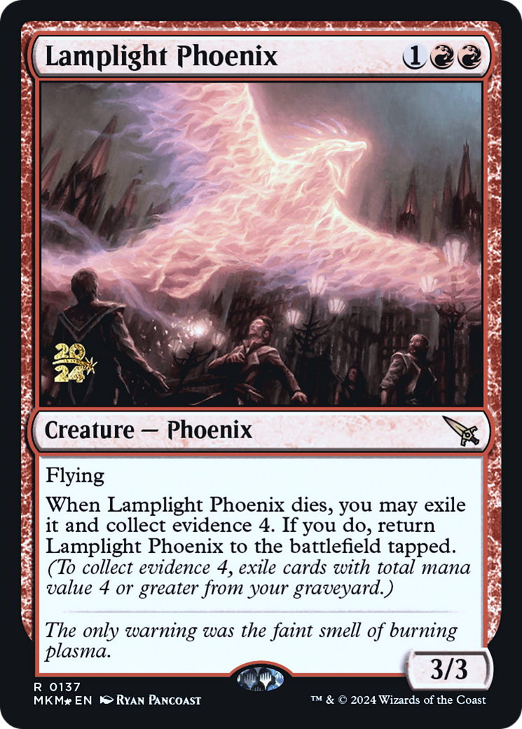 Lamplight Phoenix [Murders at Karlov Manor Prerelease Promos] | Magic Magpie