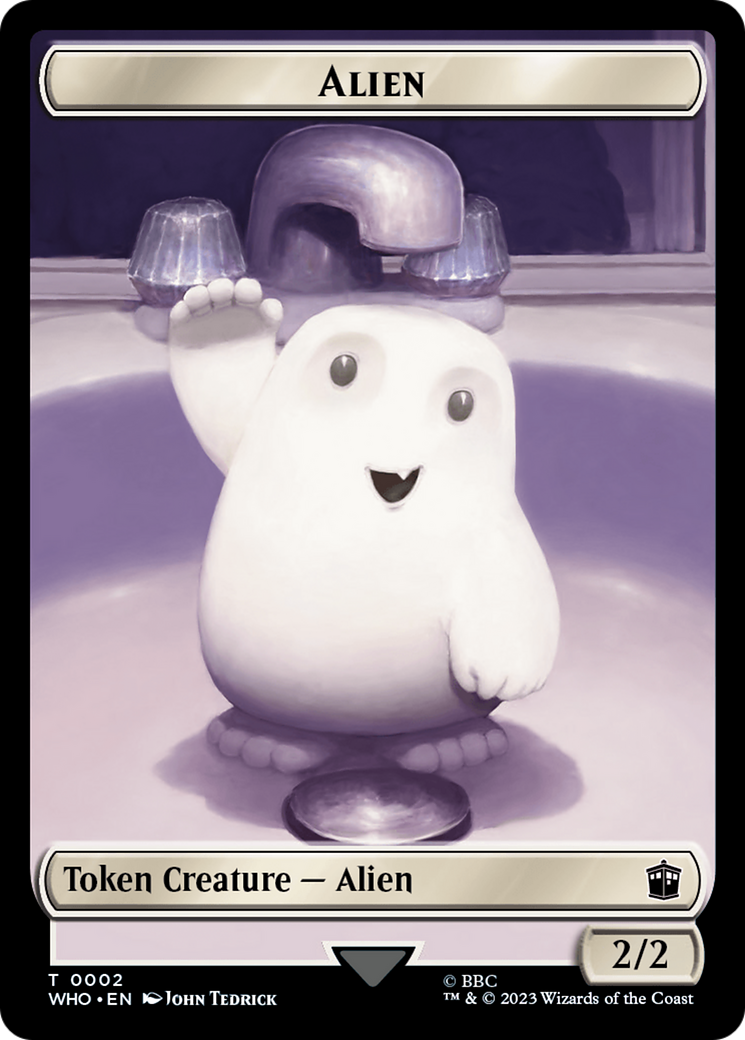 Alien // Alien Salamander Double-Sided Token [Doctor Who Tokens] | Magic Magpie