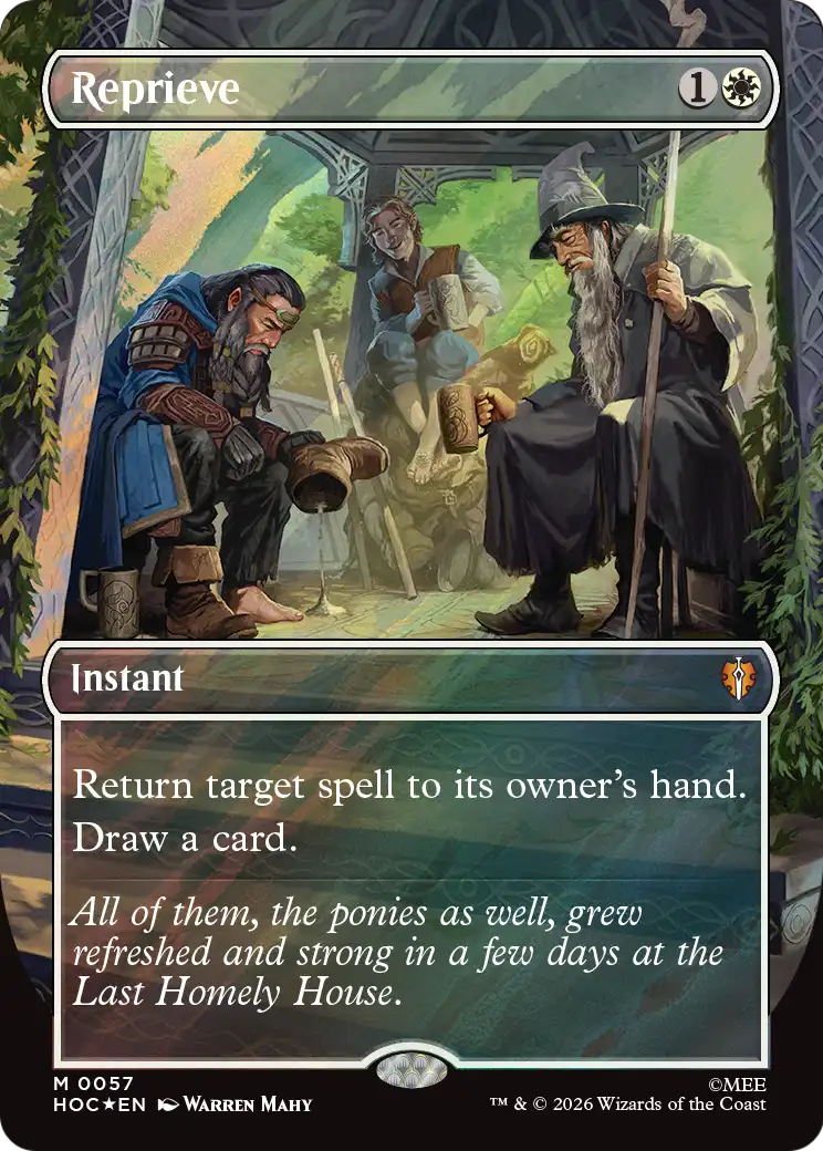 Reprieve (Borderless) (Surge Foil) [The Hobbit: Eternal-Legal] | Magic Magpie