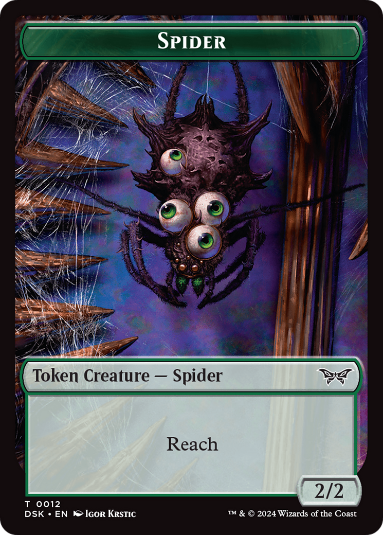 Toy // Spider Double-Sided Token [Duskmourn: House of Horror Tokens] | Magic Magpie