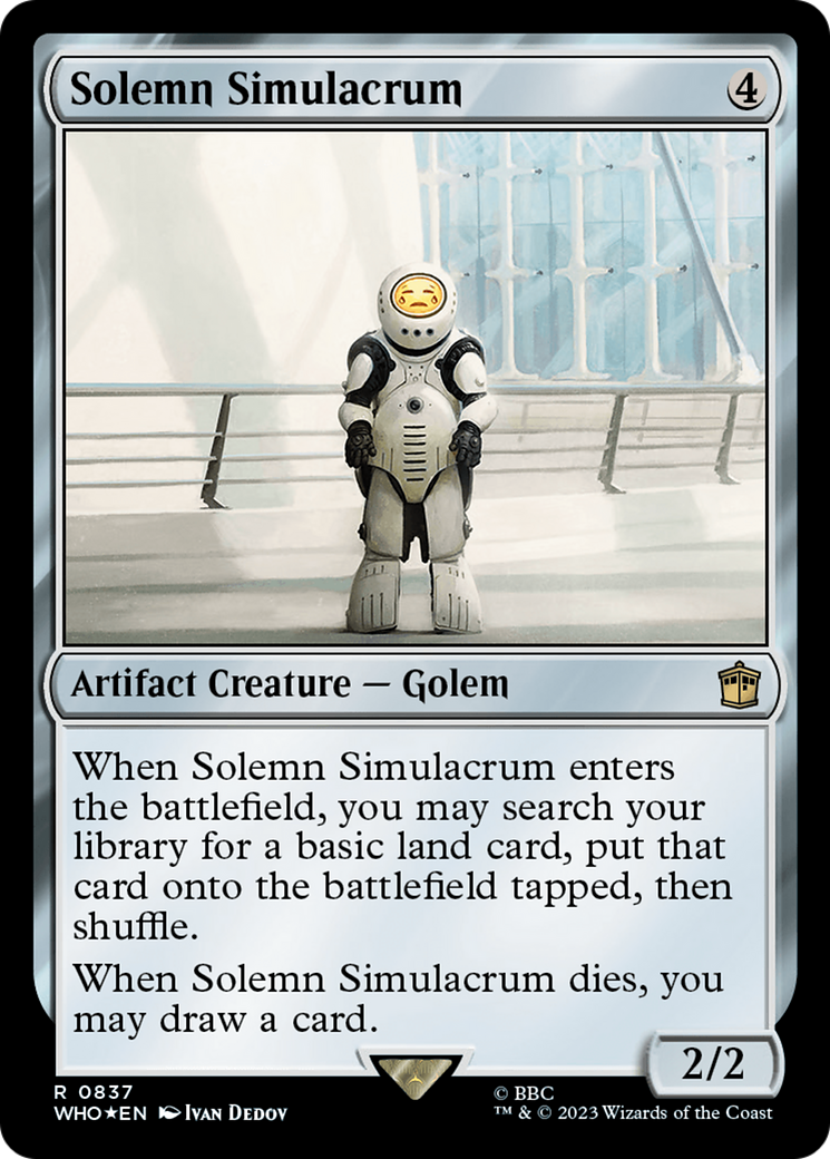 Solemn Simulacrum (Surge Foil) [Doctor Who] | Magic Magpie