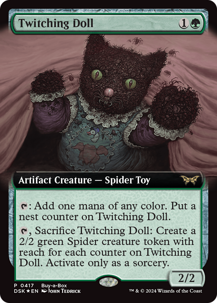 Twitching Doll (Extended Art) (Buy-a-box) [Duskmourn: House of Horror Promos] | Magic Magpie