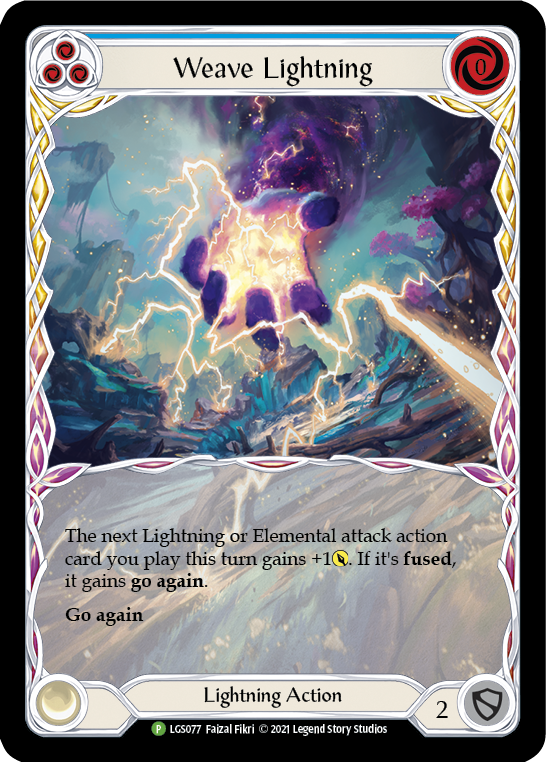 Weave Lightning (Blue) [LGS077] (Promo)  Rainbow Foil | Magic Magpie