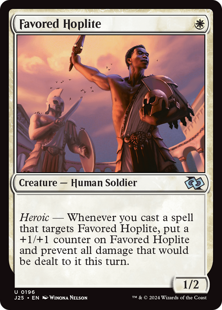 Favored Hoplite [Foundations Jumpstart] | Magic Magpie