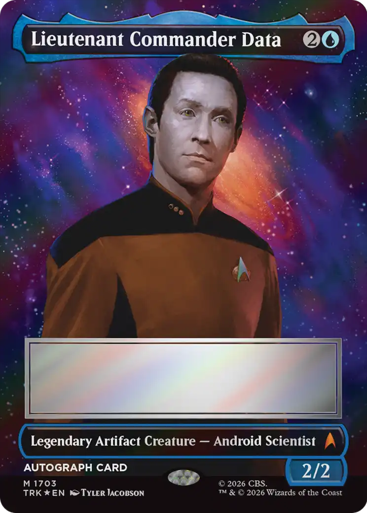 Lieutenant Commander Data (Borderless) (Signed) [Star Trek] | Magic Magpie