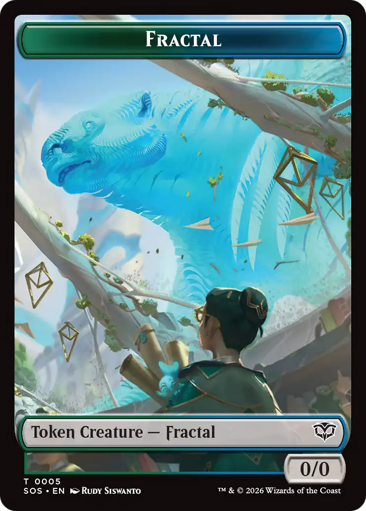 Fractal (0005) // Spirit (0011) Double-Sided Token [Secrets of Strixhaven Tokens] | Magic Magpie