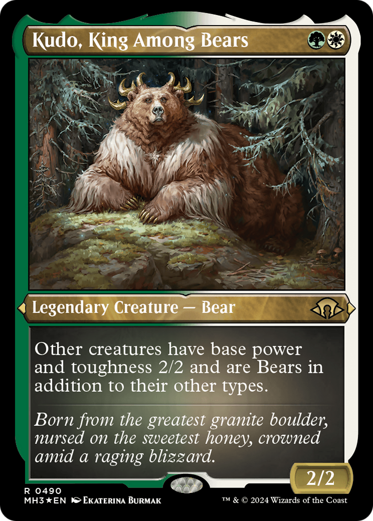 Kudo, King Among Bears (Foil Etched) [Modern Horizons 3] | Magic Magpie