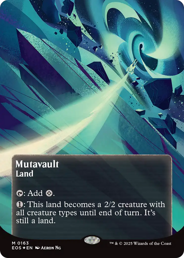 Mutavault (0163) (Borderless) (Galaxy Foil) [Edge of Eternities: Stellar Sights] | Magic Magpie