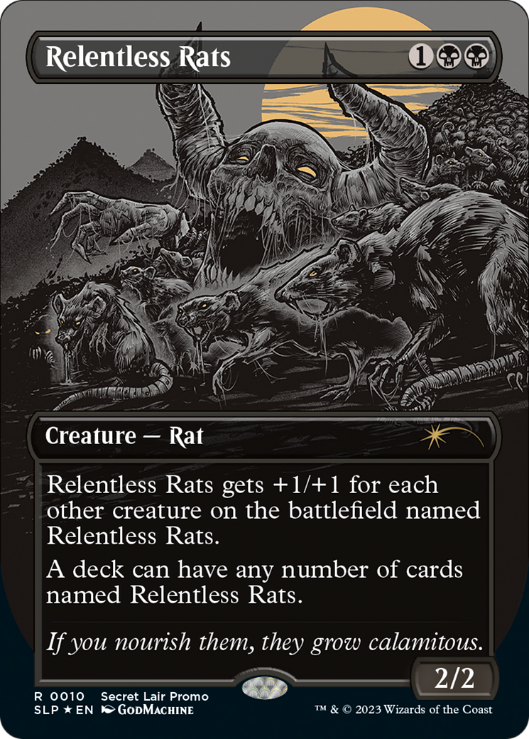 Relentless Rats (Borderless) [Secret Lair Showdown] | Magic Magpie